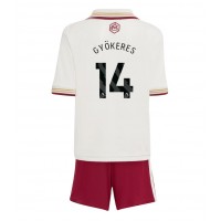 Stroje piłkarskie Arsenal Viktor Gyokeres #14 Koszulka Trzeciej dla dzieci 2025-26 Krótki Rękaw (+ szorty)